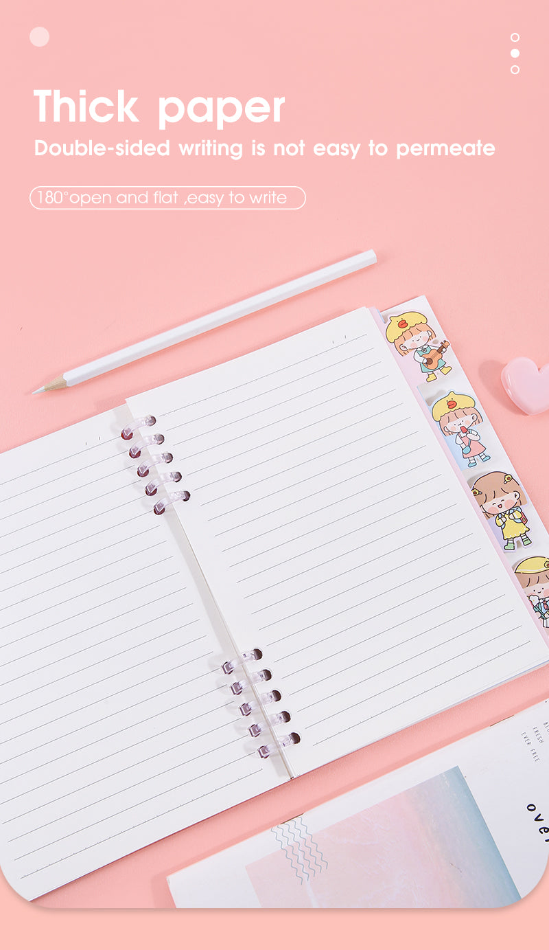 Beifa Brand NJF0009 64 Pages A5 Loose-leaf Book Writing Pads Notebooks for Students