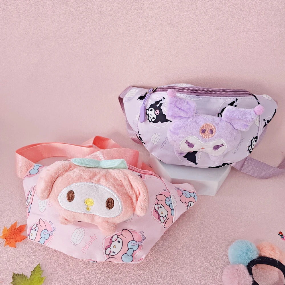 Creative Children's Faionable Chest Bag Crossbody Bag Cute Gift Durable Nylon Pudding Dog Girl Casual Single oulder Bag