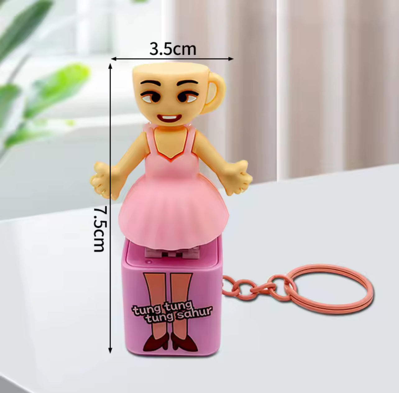 Tung Tung Tung Sahur Keychain Vioce LED Key Press Button Italian Brainrot Tralalero Tralala Shark Bag Pendants Key Accessories