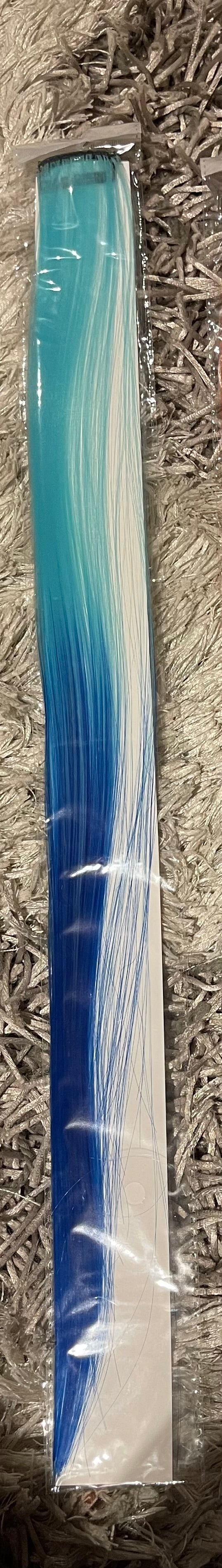 2Pcs Clip in Hair Extensions Synthetic Colored Hair Extensions Party Highlights Long Straight Hairpieces for Women