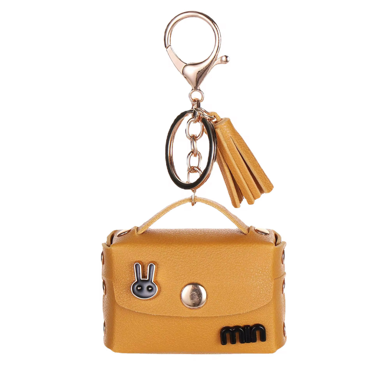 Portable PU Leather Keychain for AirPods 3 Earbuds Case