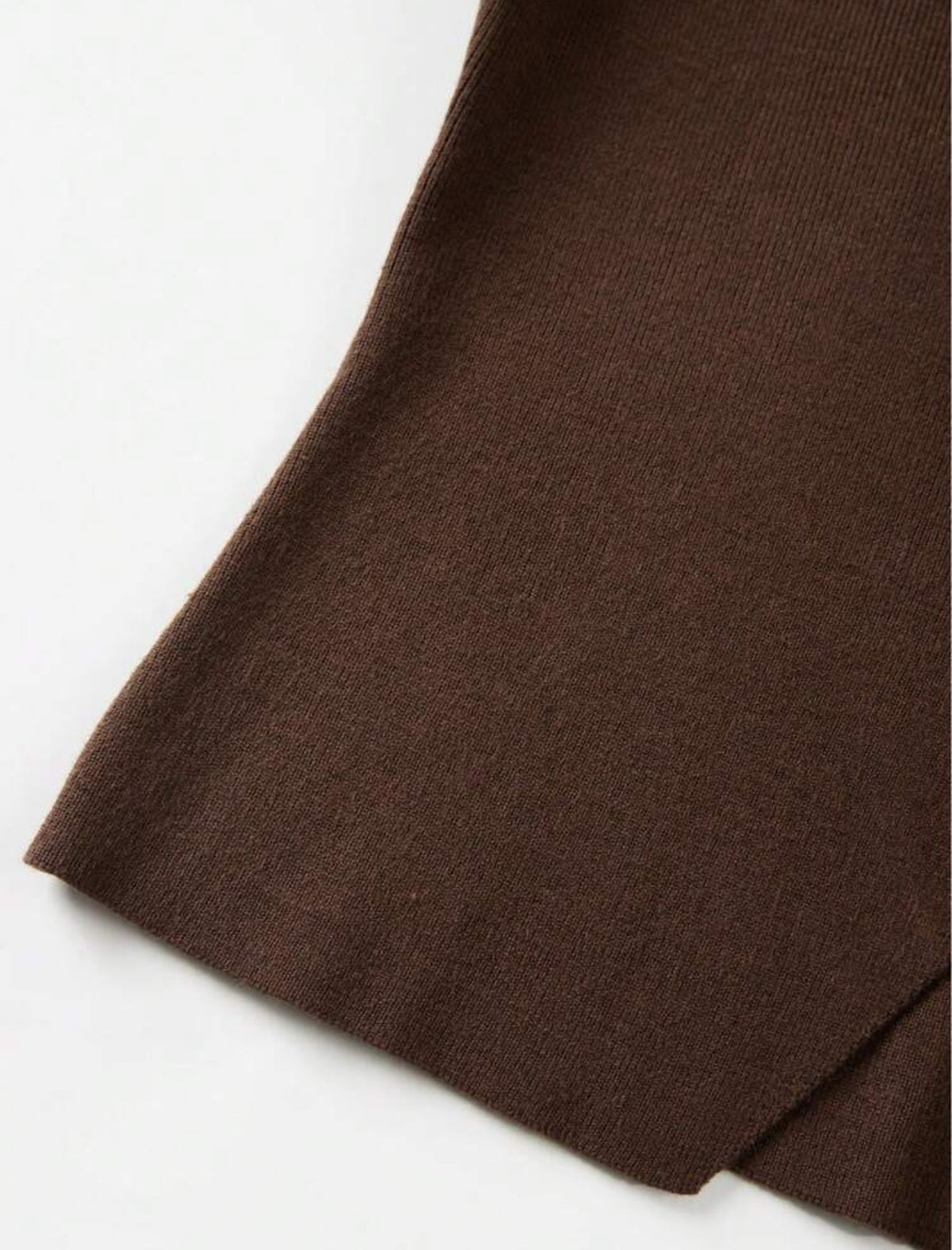 FOR BEAUTY Autumn/Winter Y2K Women's Brown New V-Neck Asymmetric Button Knit Cardigan Long Sleeve Casual Fashion Loose Fit Commuter Top - Medium