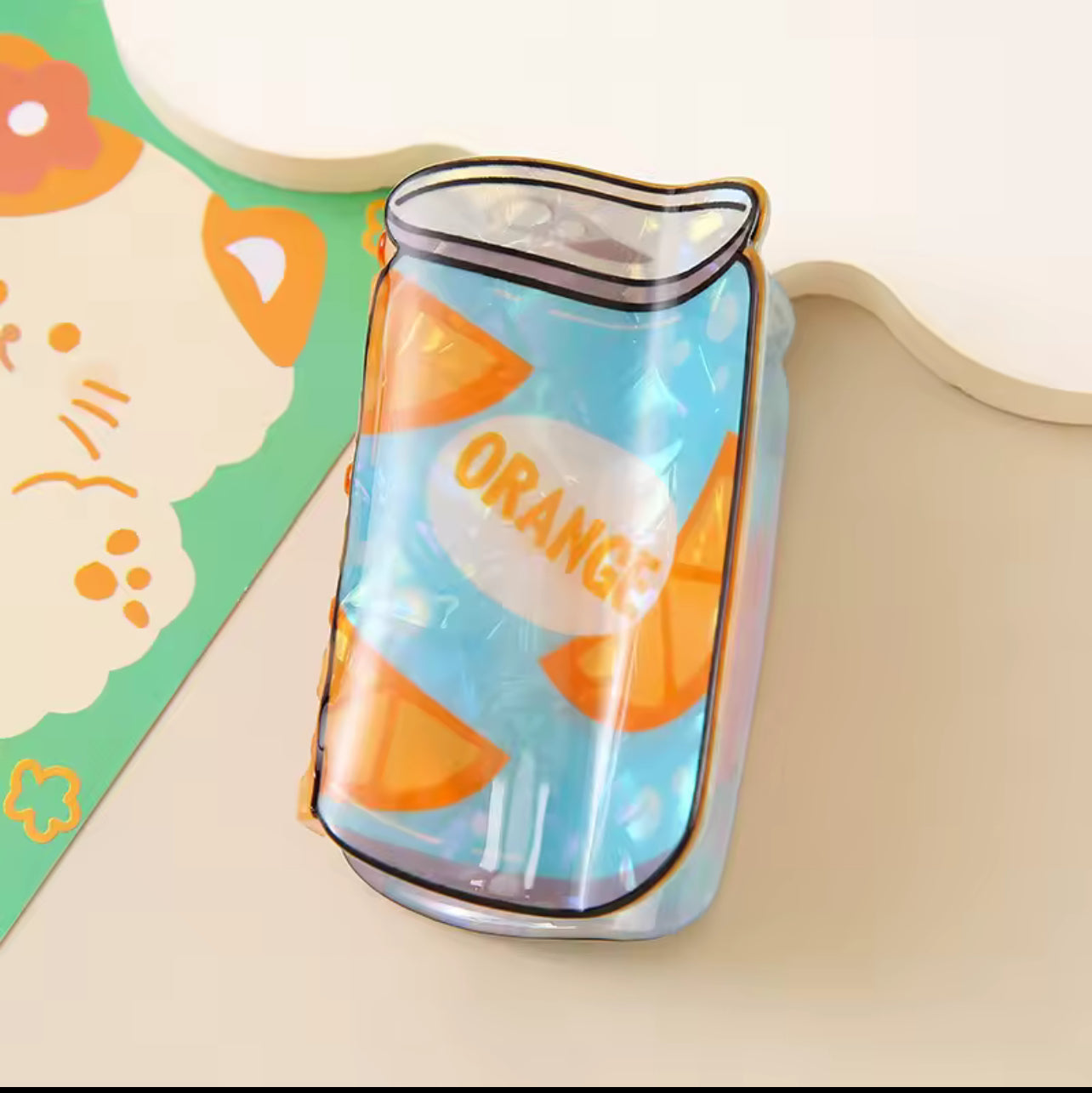 Cute Fruit Juice Can Hair Claw Clip | Large Acrylic Hair Clip for Women & Girls