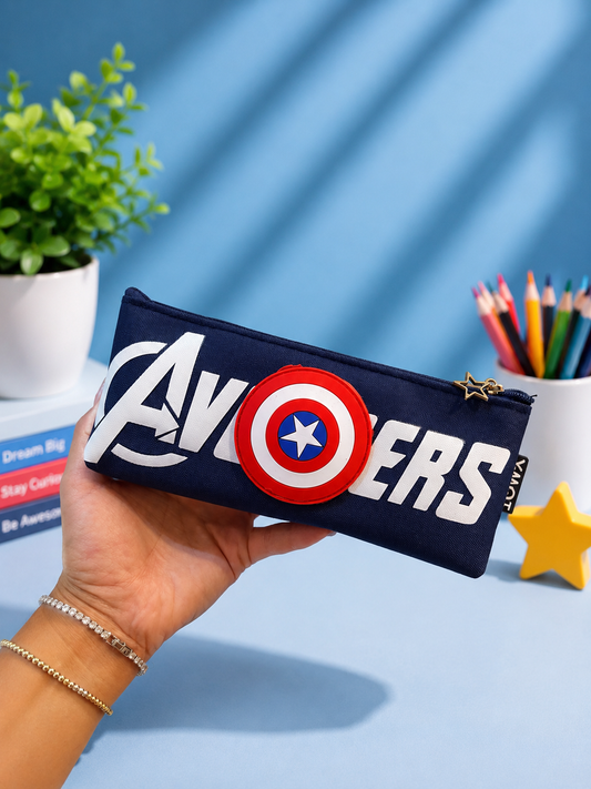 Marvel Avengers Captain America Pencil Case – Navy Blue
