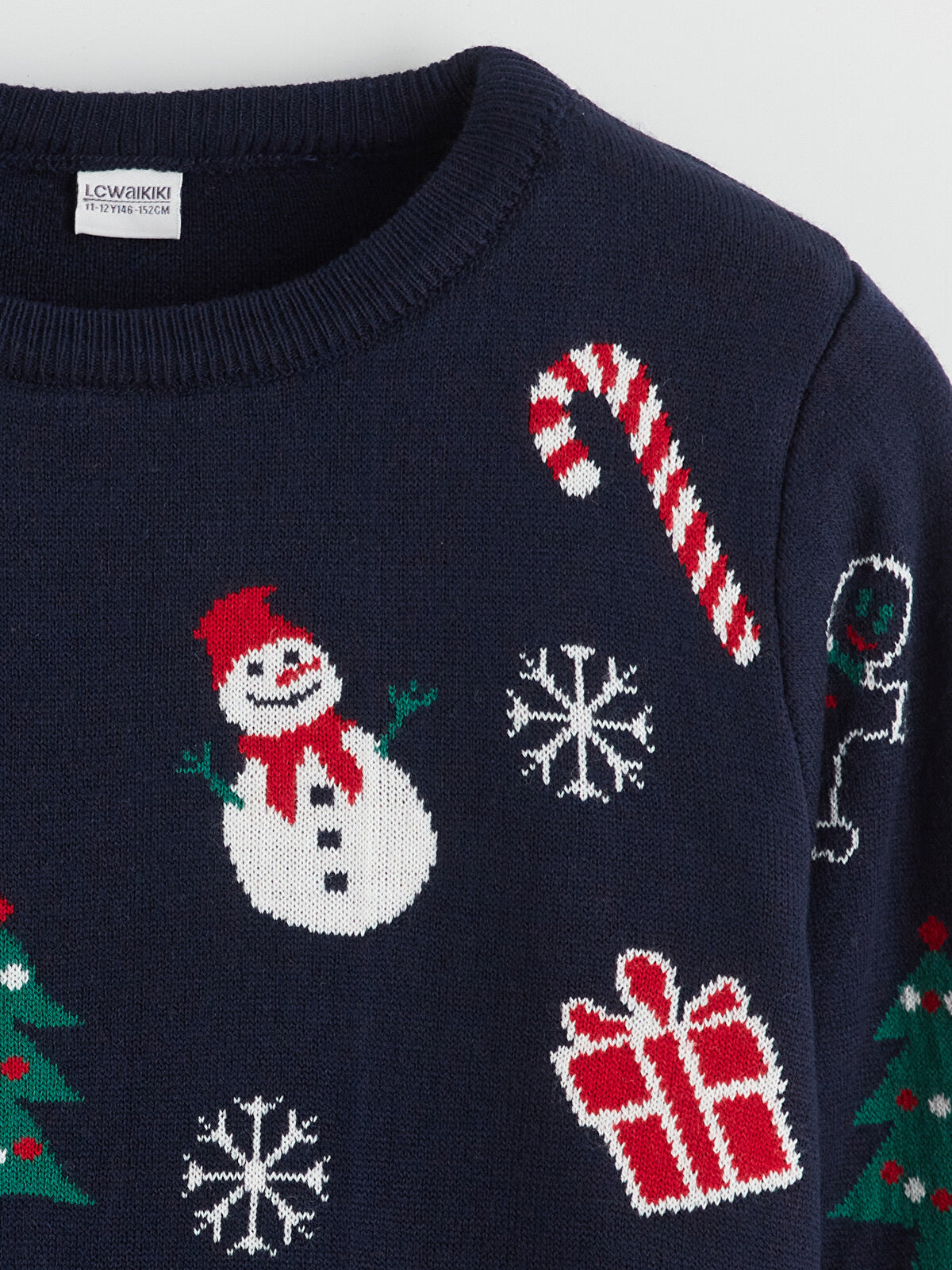 LCW Kids Crew Neck Christmas New Year-themed Boys' Knitwear Sweater - 6 Years