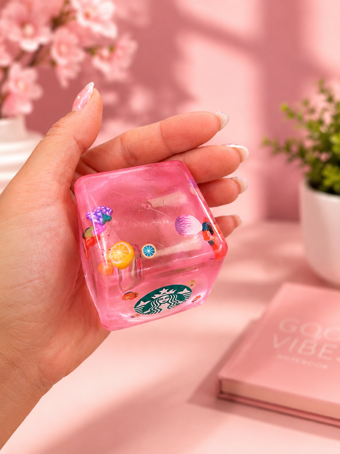Starbucks Strawberry Acai Squishy Ice Cube – Fruit Filled Sensory Toy175