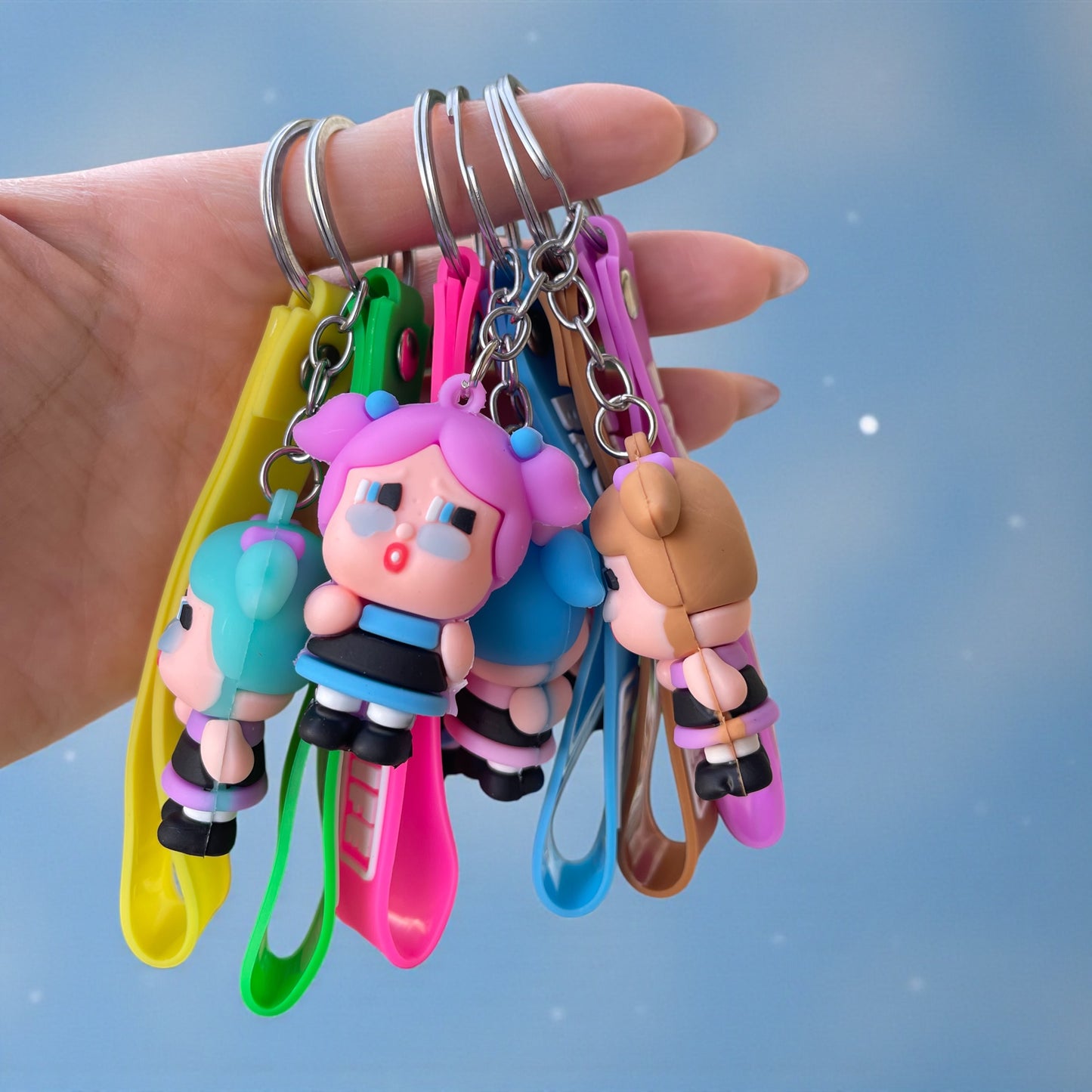 Cry Baby Keychain with “Back to Life” Strap – Colorful Silicone Charm