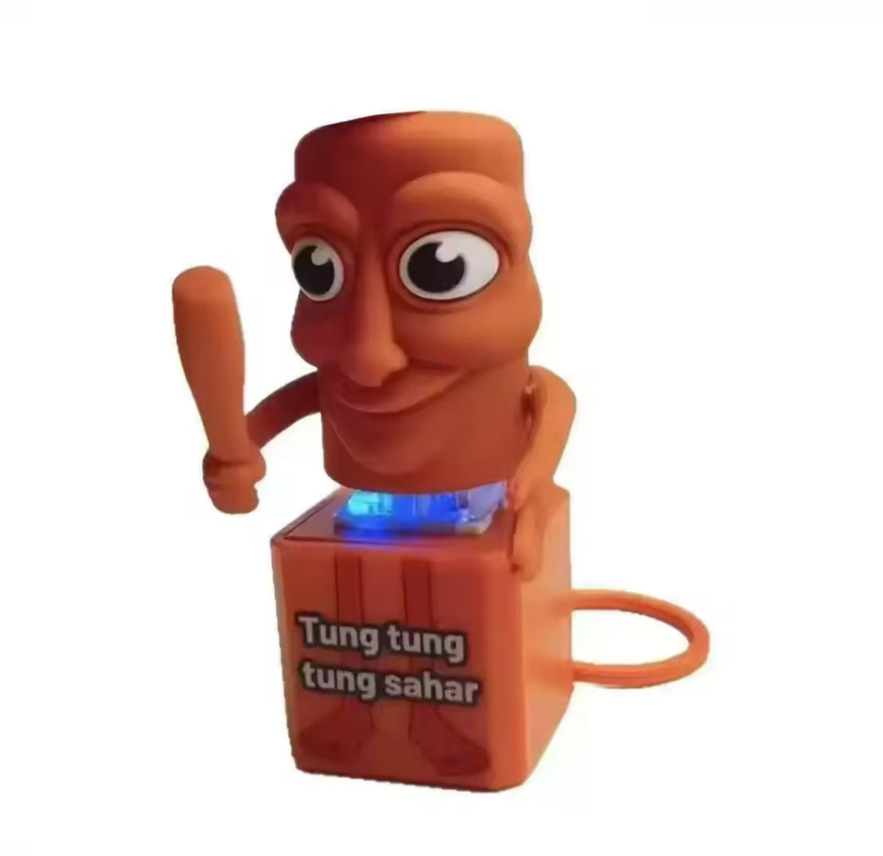 Tung Tung Tung Sahur Keychain Vioce LED Key Press Button Italian Brainrot Tralalero Tralala Shark Bag Pendants Key Accessories