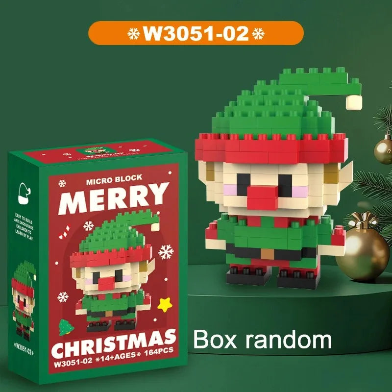 Christmas Particle Building Block Construction Set Micro Diamond Bricks Toy for Children