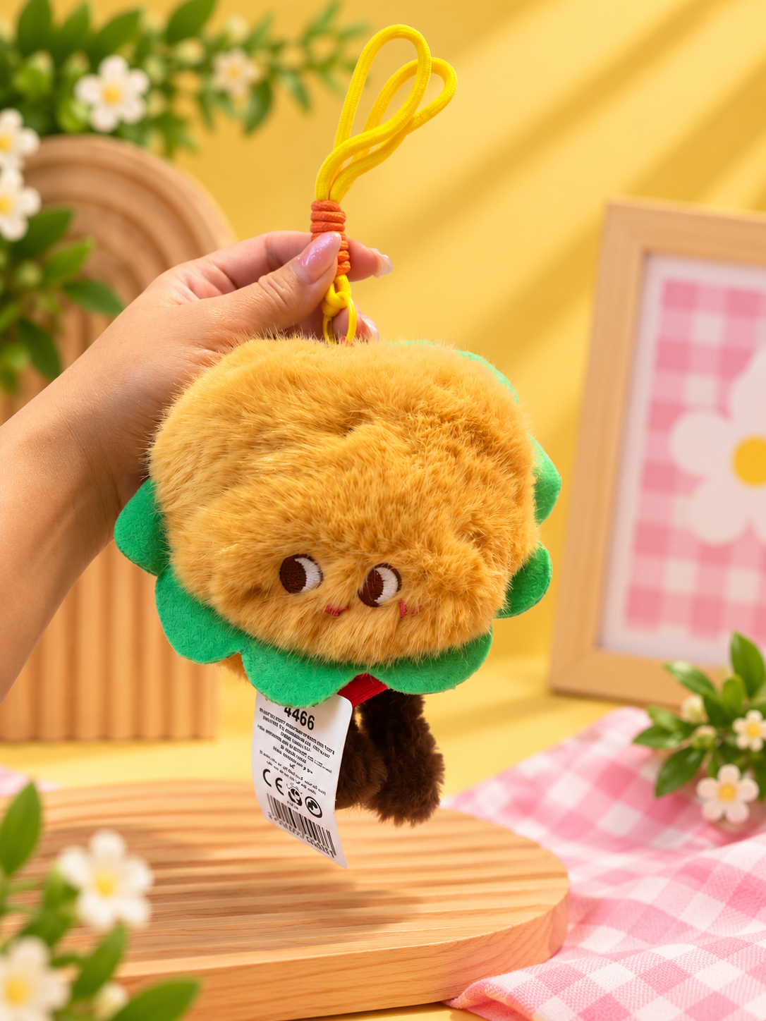 Cute Plush Fruit & Food Keychain – Adorable Bag Charm