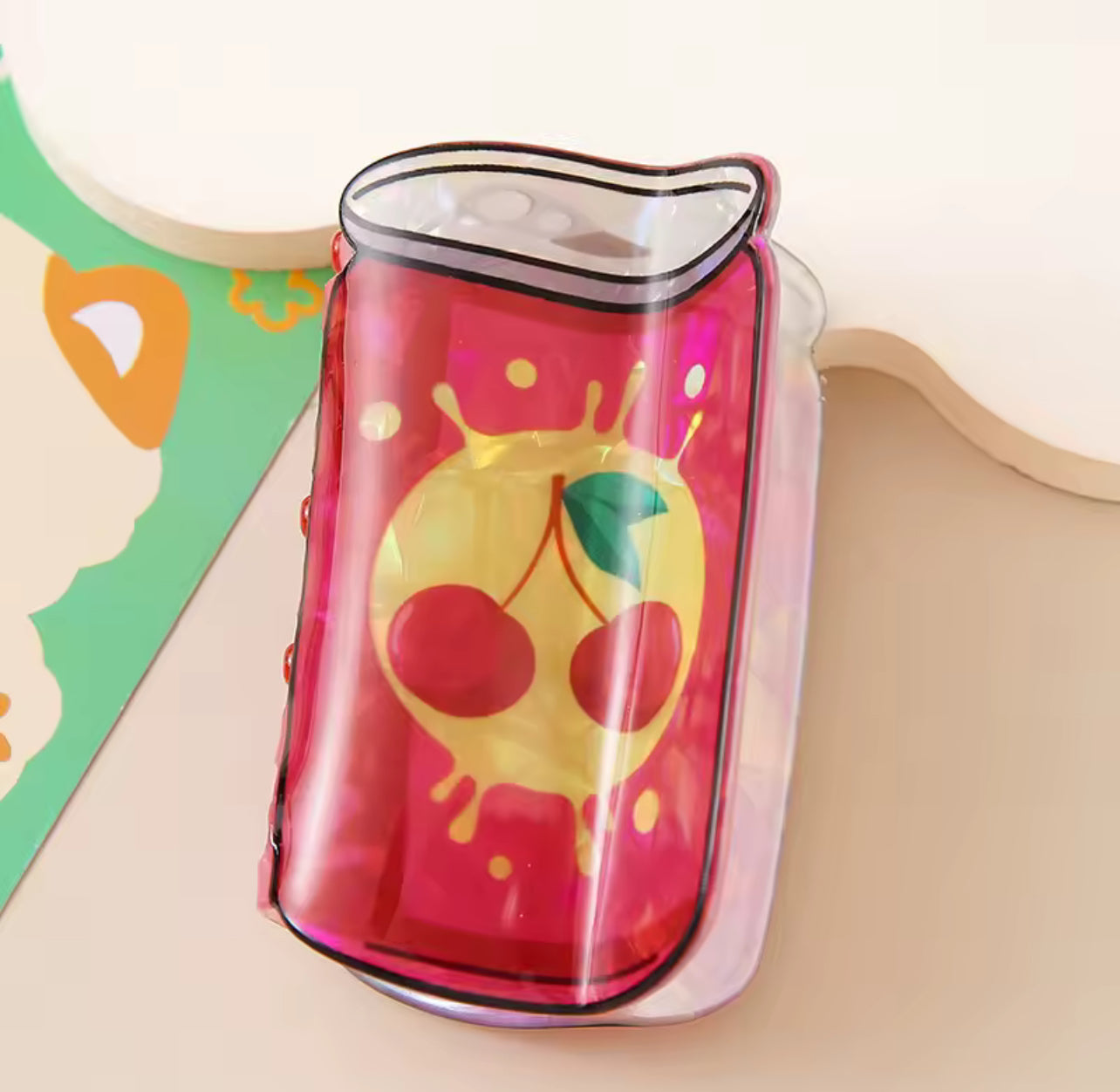 Cute Fruit Juice Can Hair Claw Clip | Large Acrylic Hair Clip for Women & Girls