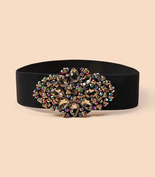 Party 1pc Stylish Plus Rhinestone Decor Belt For Coats And Dresses Halloween Summer, School Fall, Autumn, Halloween