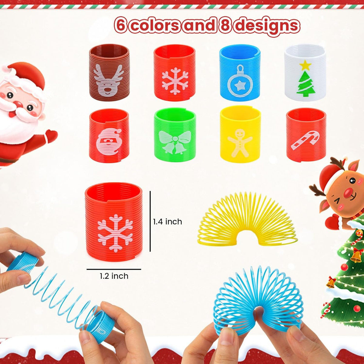 🎄 Christmas Magic Spring Toys (Slinkies) – Packet of 12