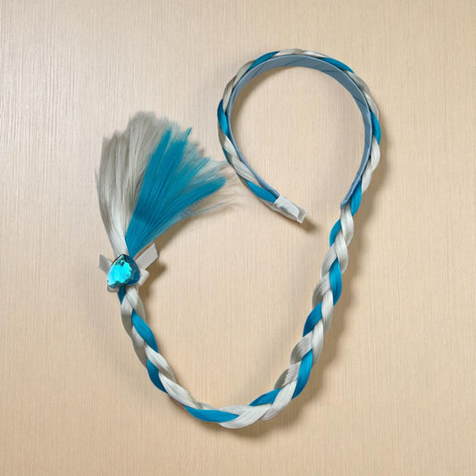 1pc Disney Women's Hairbands Frozen Princess Elsa Crown Hairhoops Braided Wigs Headbands for Role Playing Theme Parties Wearing
