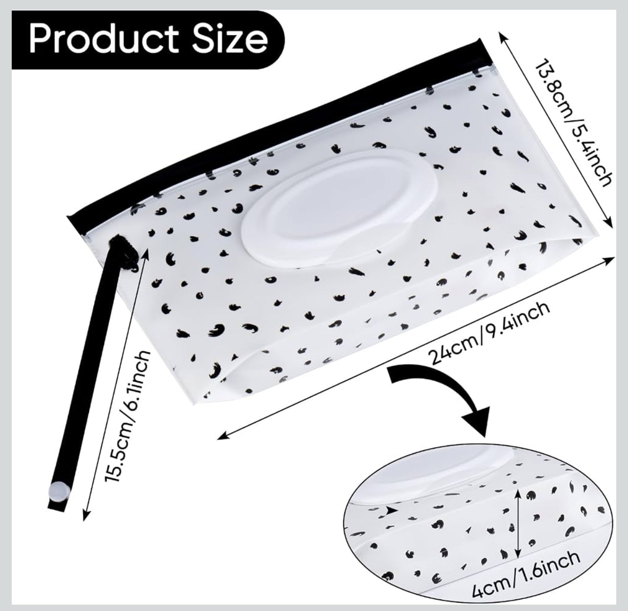 1pc Portable Baby Wet Wipes Bag, Flip-Top Lid, Self-Sealing Wet Tissue Dispenser, Hand/Face/Tissue Storage Box For Outdoor Travel Baby Shower Family Decorations Gifts