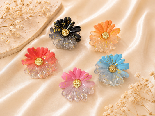Bloom Daisy Acrylic Hair Claw Clip – Floral Hair Clip for Women & Girls