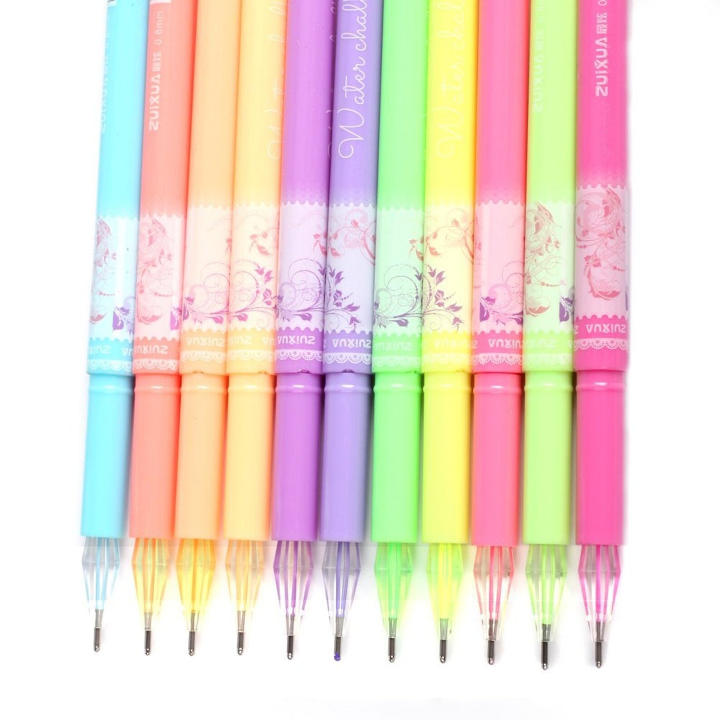 12 Pastel Candy Colors Coloring Gel Pens; Adult Coloring Books, Drawing, Bible Study, Planner, Scrapbooking, Diary; Kawaii Cute Gel Pens