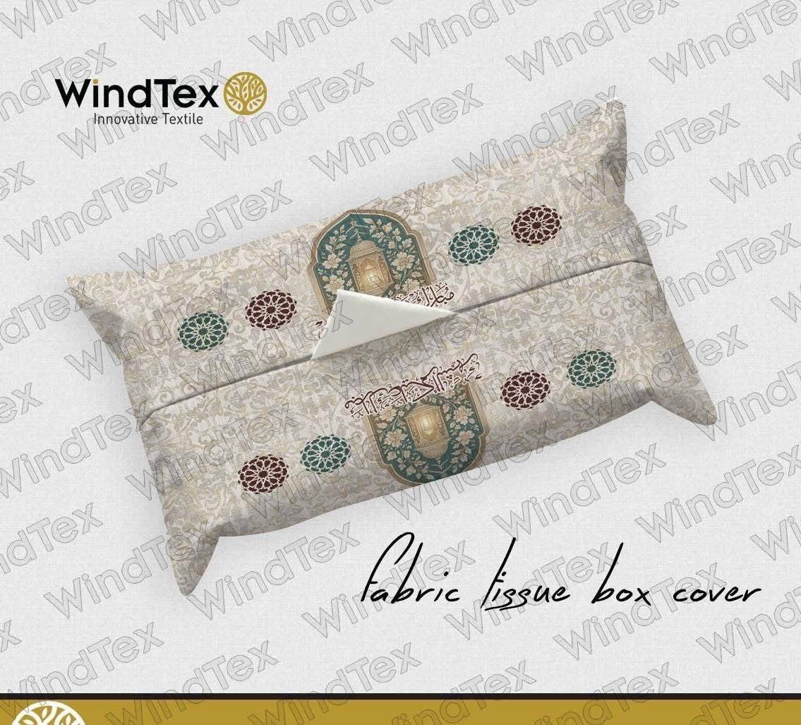 Ramadan Kareem Fabric Tissue Box Cover – Elegant Islamic Home Décor with Festive Prints
