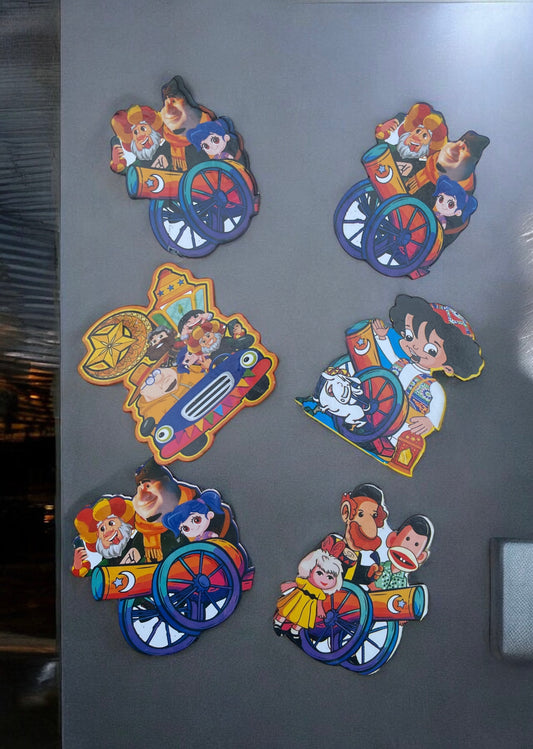 6Pcs Set Ramadan Wooden Refrigerator Magnets