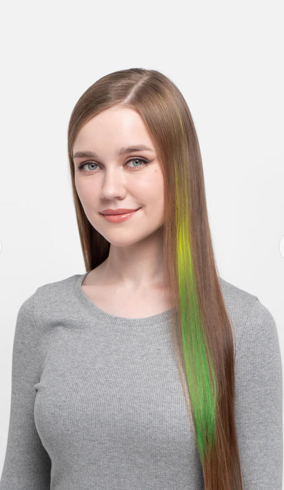 2Pcs Clip in Hair Extensions Synthetic Colored Hair Extensions Party Highlights Long Straight Hairpieces for Women