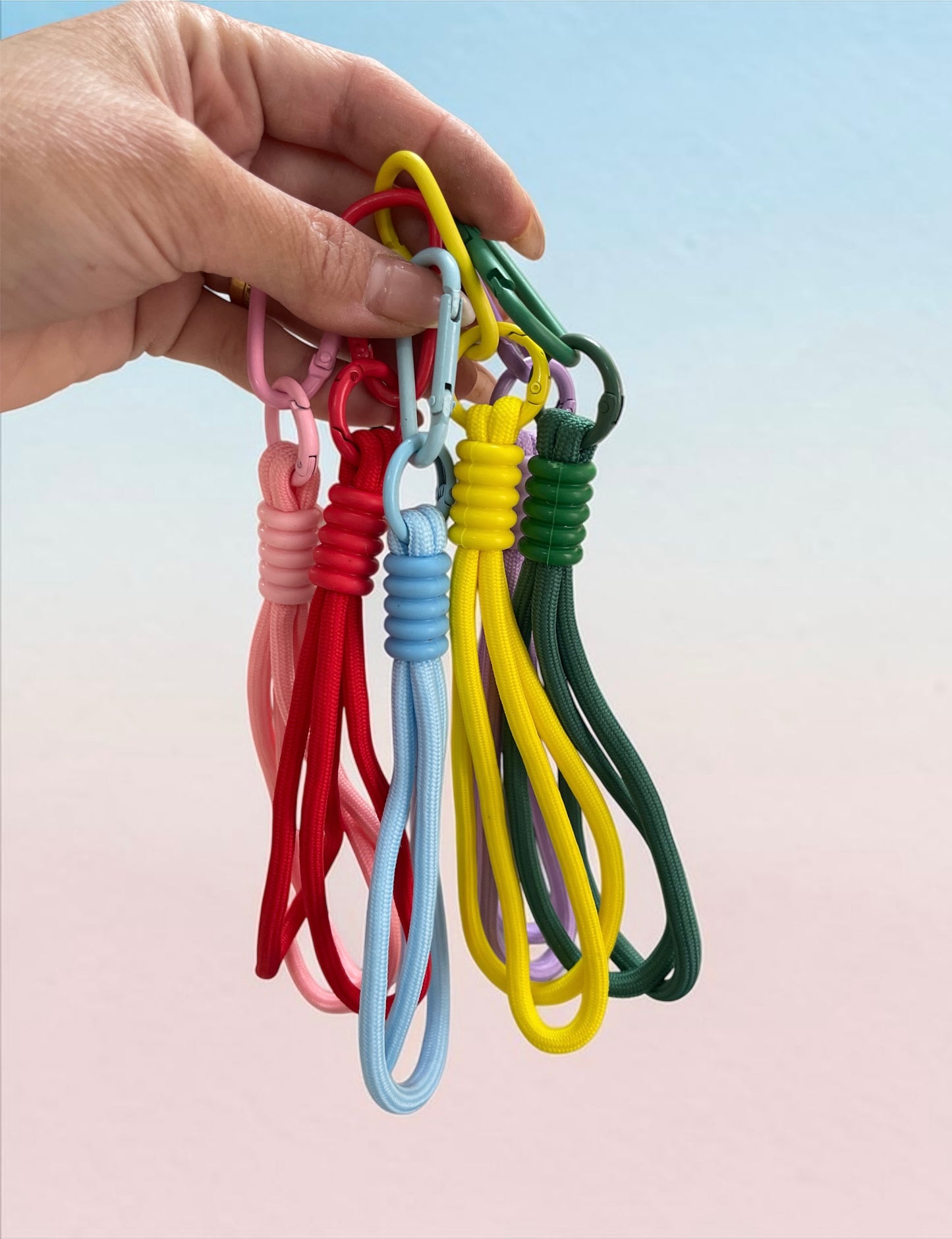 Creative Double Rope Braided Lanyard Keychain Phone Strap Key Ring Anti-Lost String DIY Hanging Pendant Ornament Accessories