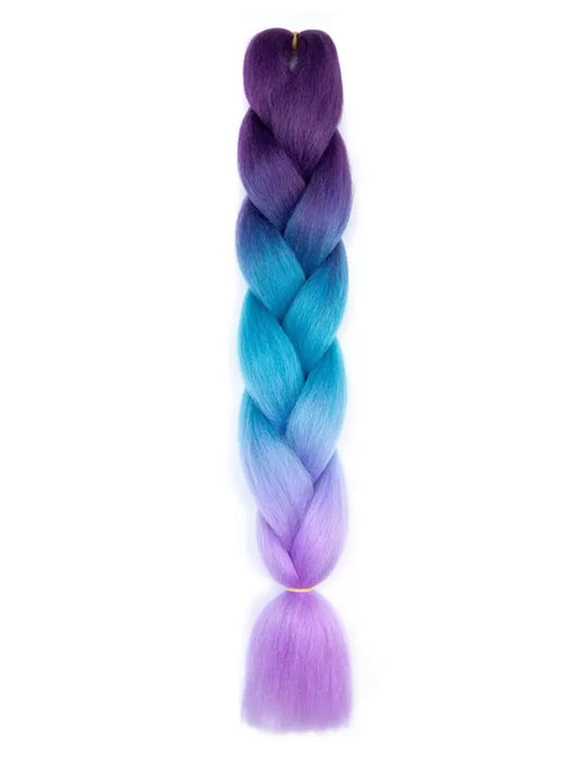 SHEIN Braiding Hair Extensions For Women 100g/Pack 24Inch High Temperature Ombre Jumbo Synthetic Braiding Hair For Twist Crochet Braids