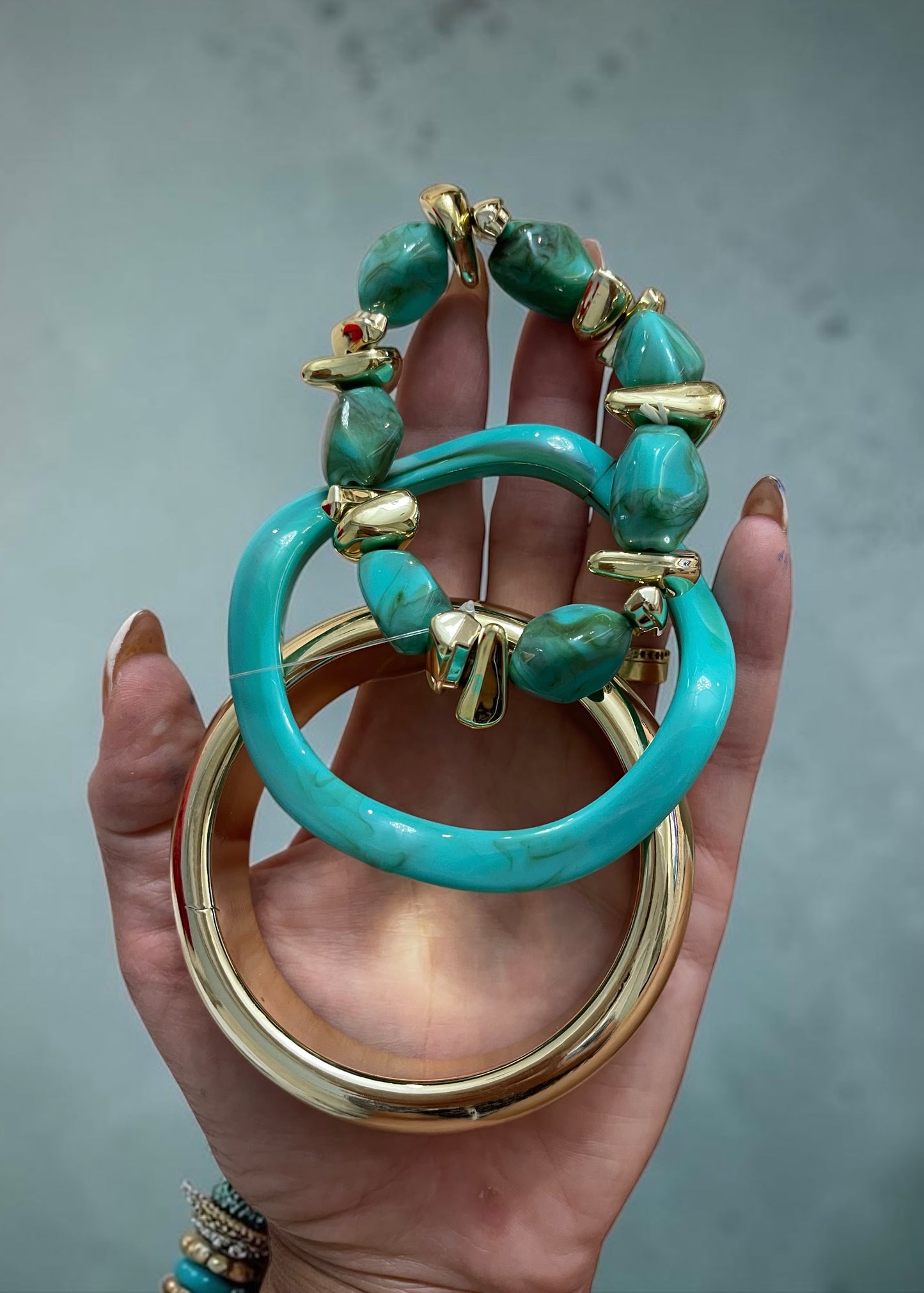 Chic Resin chunky Bracelet Stack Set