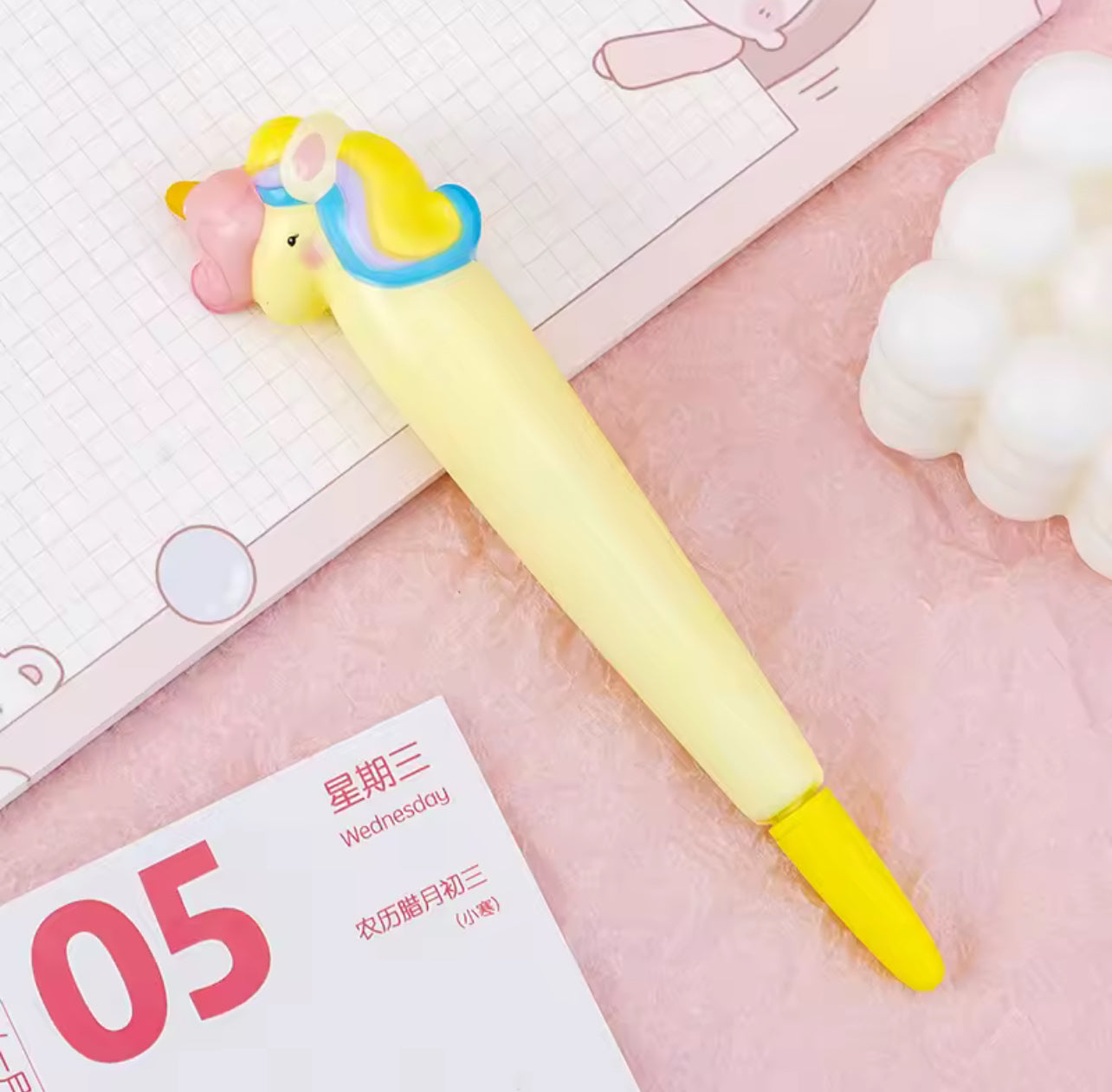 1Pcs Cute Soft Gel Pen Kawaii Decompression Pen Stationery Office School Supply Lovely Cartoon Pen Sponge Slow Rebound Gel Pen