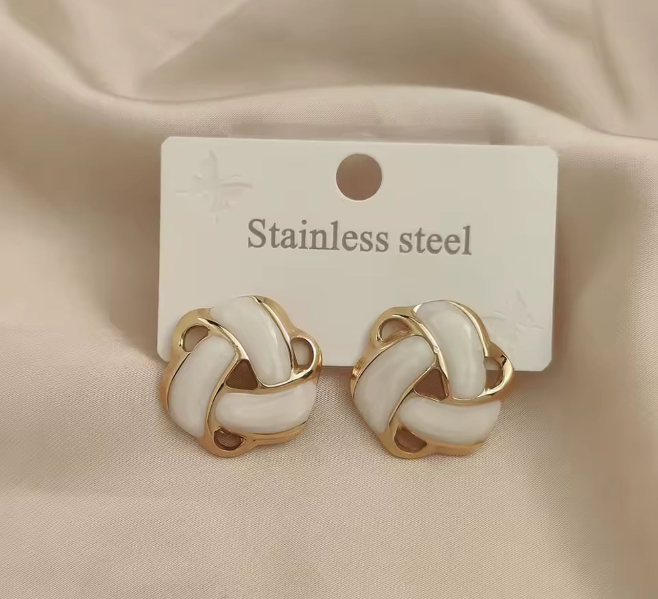 Trendy spiral colorful enamel stainless steel earrings, waterproof and non-fading heavy metal earrings, wedding party gifts