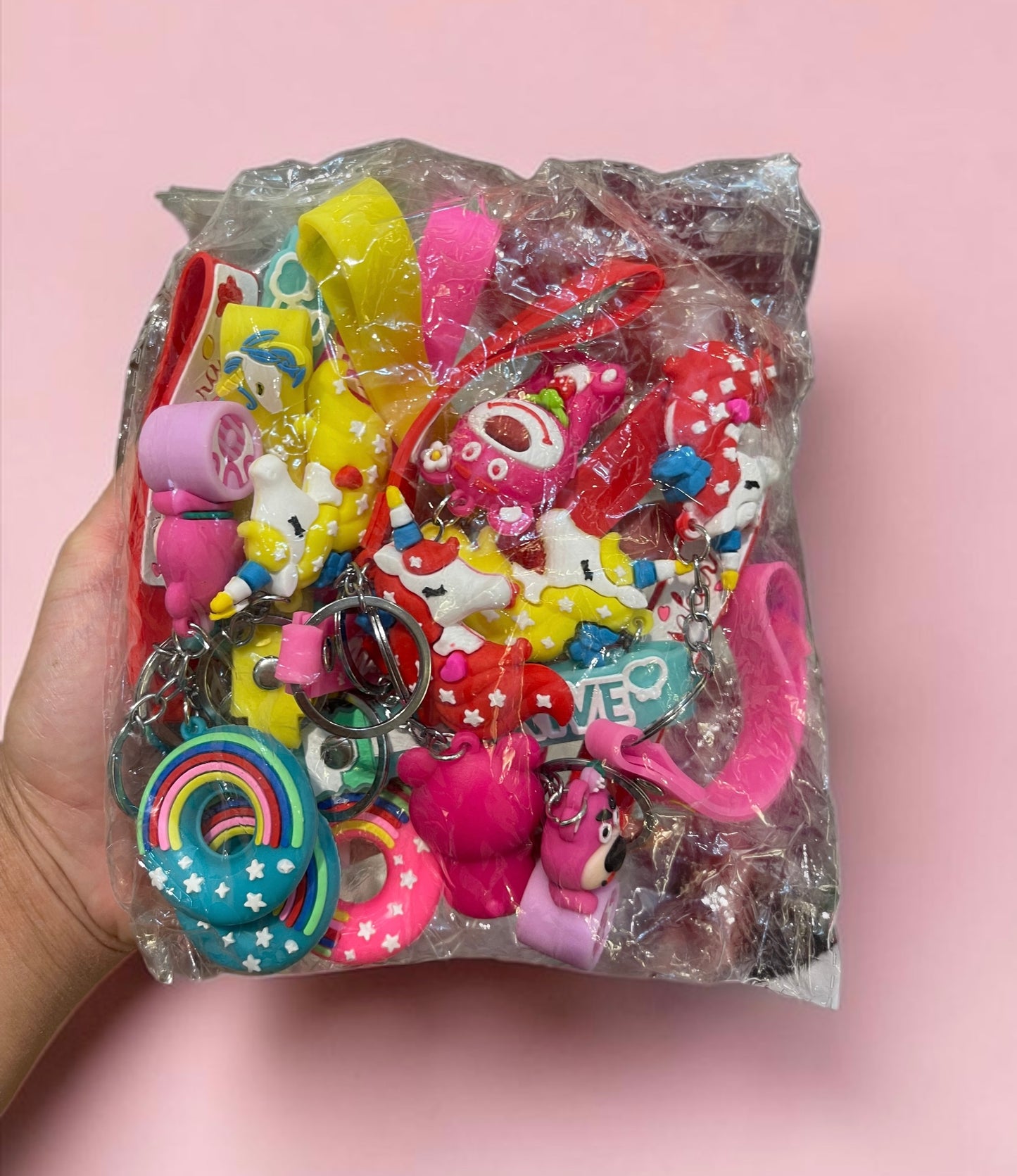 12Pcs Cute Cartoon Keychain Set for Party Favors & Gifts