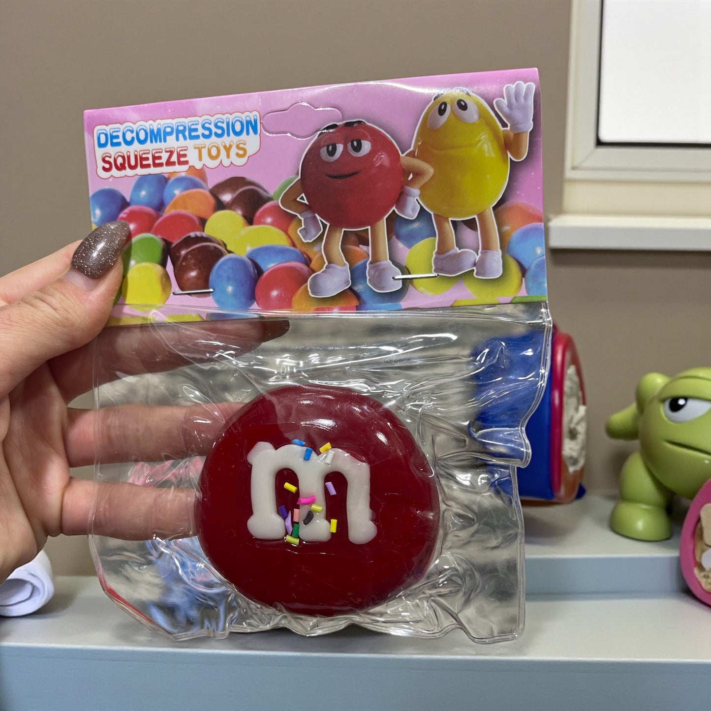 Candy Squeeze Toy – Soft M&M Style Decompression Stress Relief Squishy (Assorted Colors)