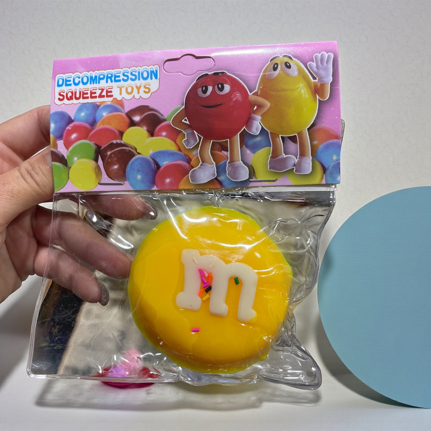 Candy Squeeze Toy – Soft M&M Style Decompression Stress Relief Squishy (Assorted Colors)
