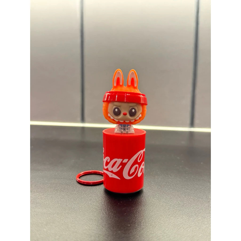 Labubu Keychain Toy with Buttons Make Sounds Pendant Stick Decompression Button Sound Funny toy