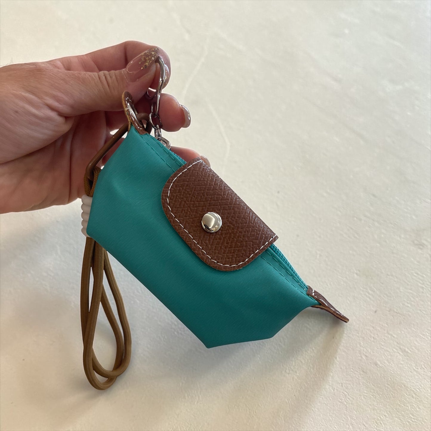 Lightweight Mini Long champ Ins Style PU Leather/Nylon Dumpling Bun Bag New Innovative Small Money Lipstick Earphone Storage
Bag