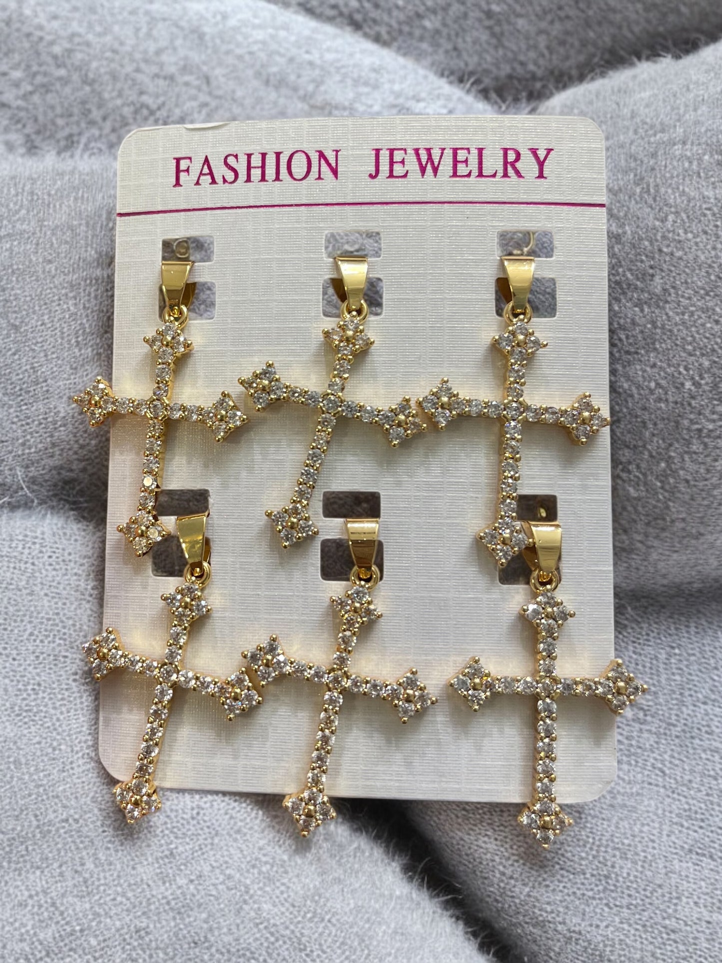 New Fashion Zircon Crystal Cross without Chain For Women Ladies Wedding Jewelry Female