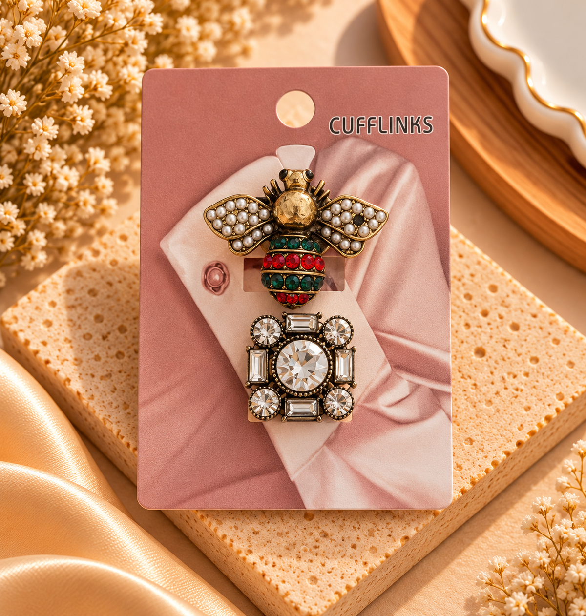 Elegant Jeweled Shirt Button Accessories – Bee & Crystal Designs