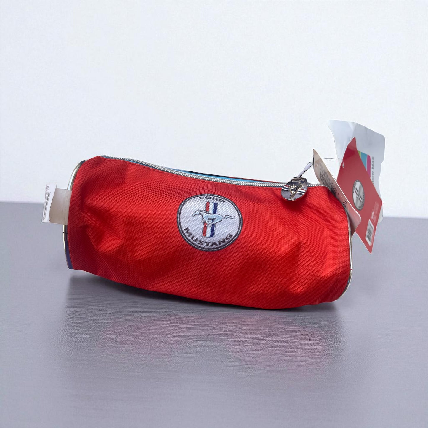 Mustang Printed Round Pencil Case