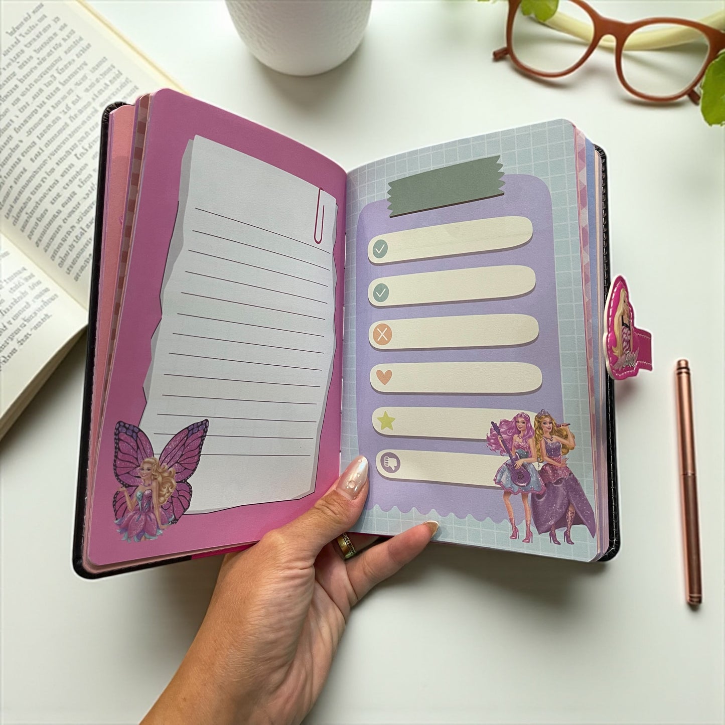Barbie Weekly Planner & To-Do Notebook – Cute Girls Organizer with Lesson Plan
