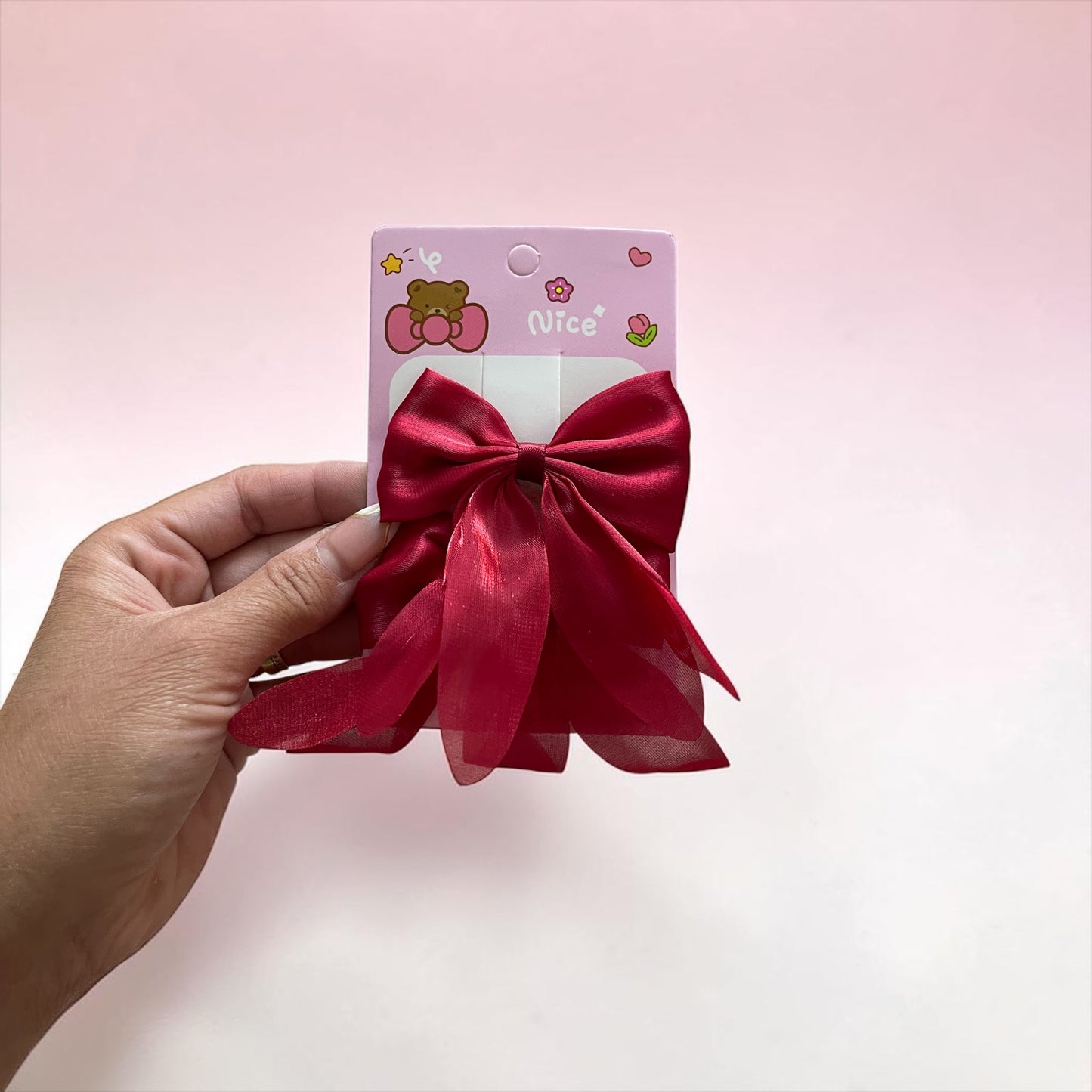 2pcs Organza Hair Bow Clips