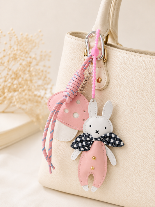 Cute Bunny & Mushroom Bag Charm Keychain