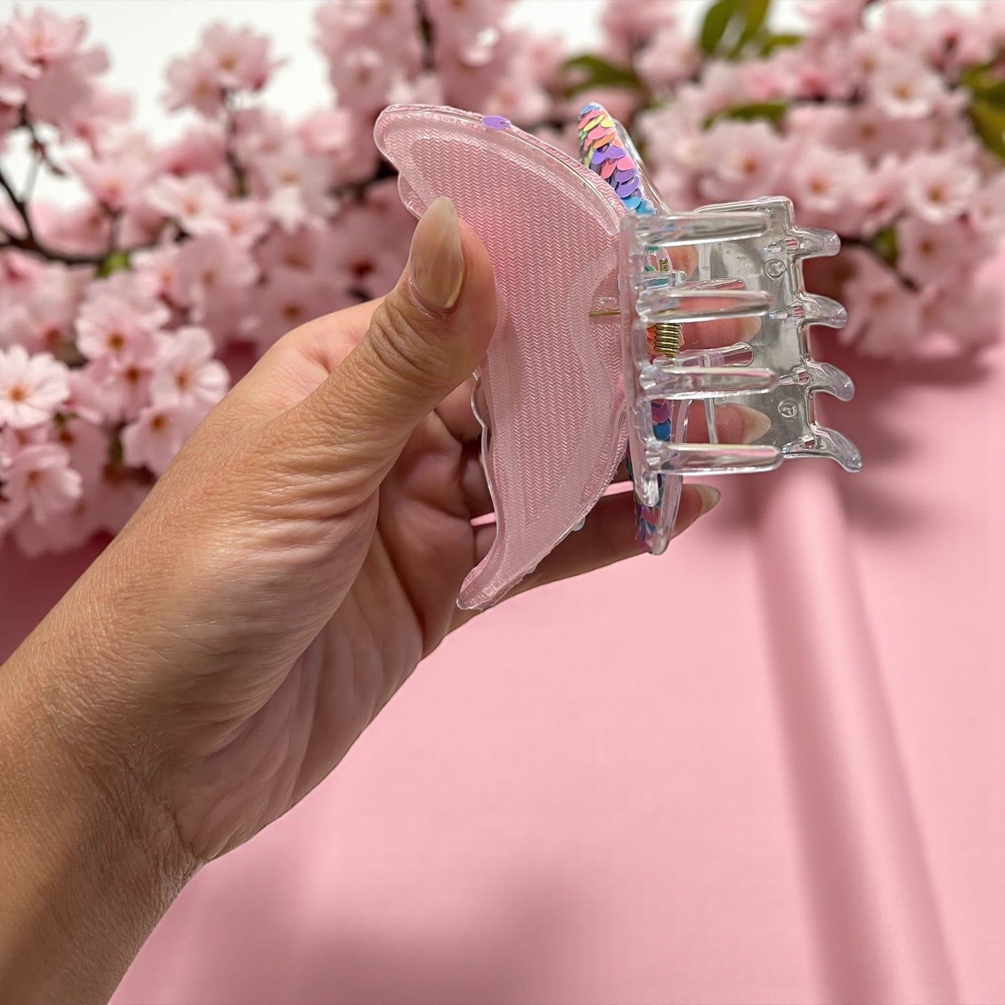 Sequin Butterfly Hair Claw Clip