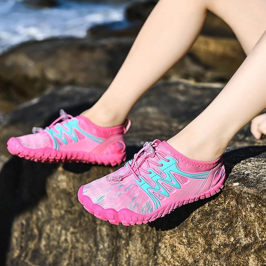 Water Shoes Kids Lightweight Girls Pool Shoes Beach Swimming Barefoot Quick Dry Non-Slip Sports Surf Bath Shoes - size: 32