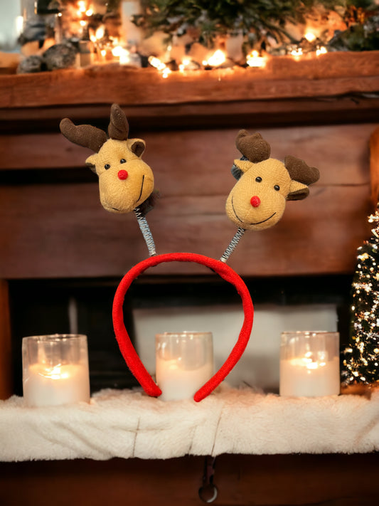 Reindeer Bouncing Headband – Cute Christmas Holiday Accessory