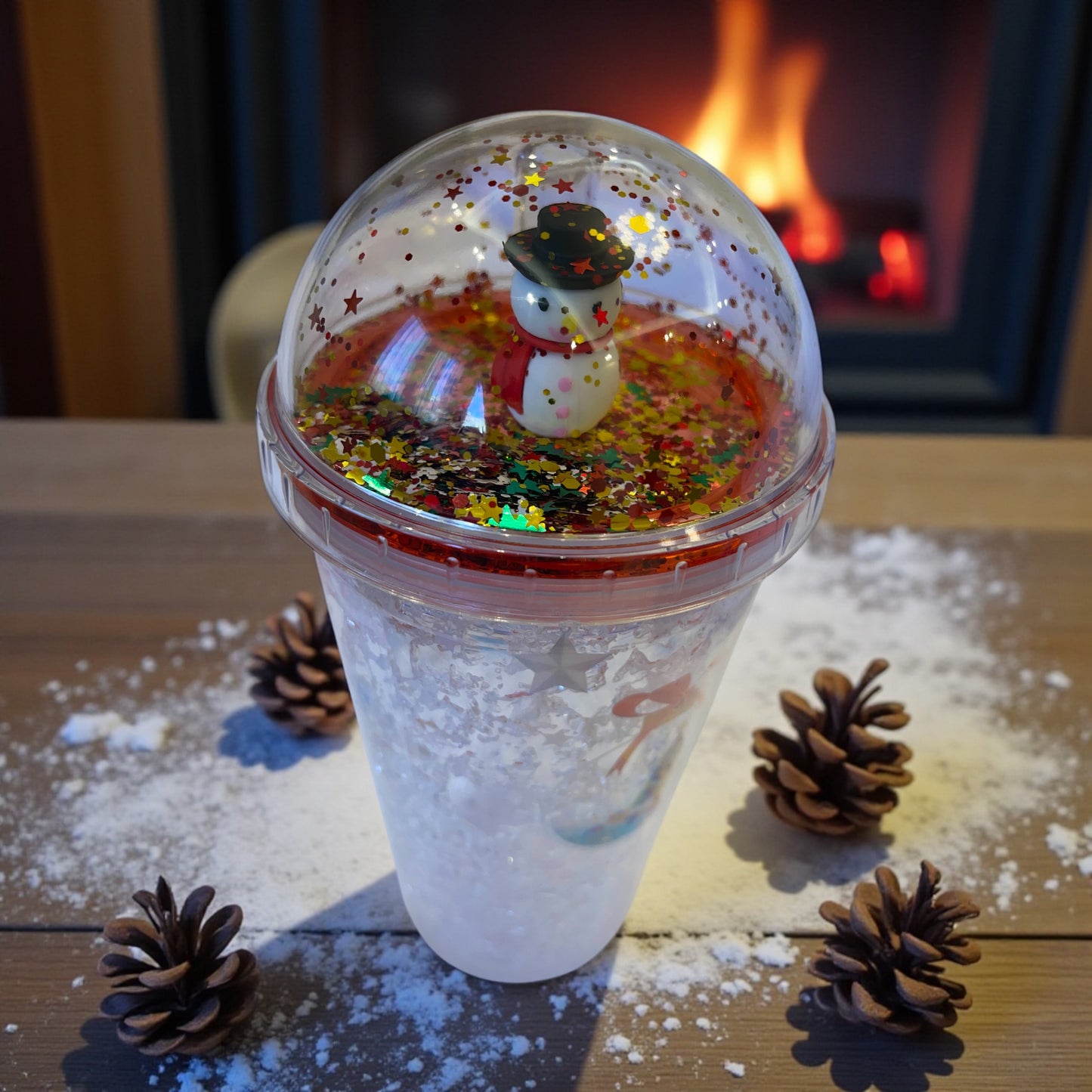 Christmas Cup With Lid Straw Double Layer Plastic Coffee Milk Tea Juice Mug Xmas Cup Water Bottle Christmas Gift Wholesale