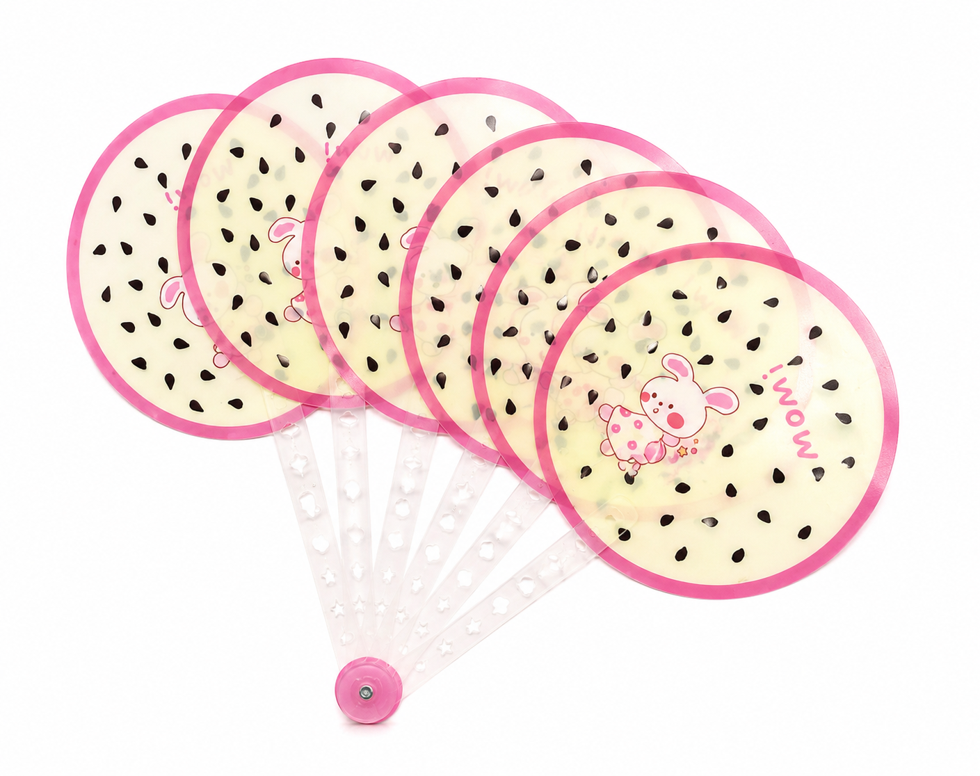 Cute Fruit & Bear Folding Hand Fan for Kids – Random Design