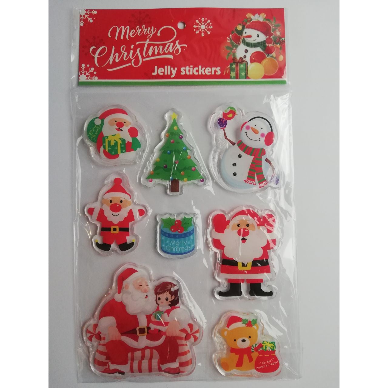 Jelly Stickers Christmas decorations set 6 pcs/sticker