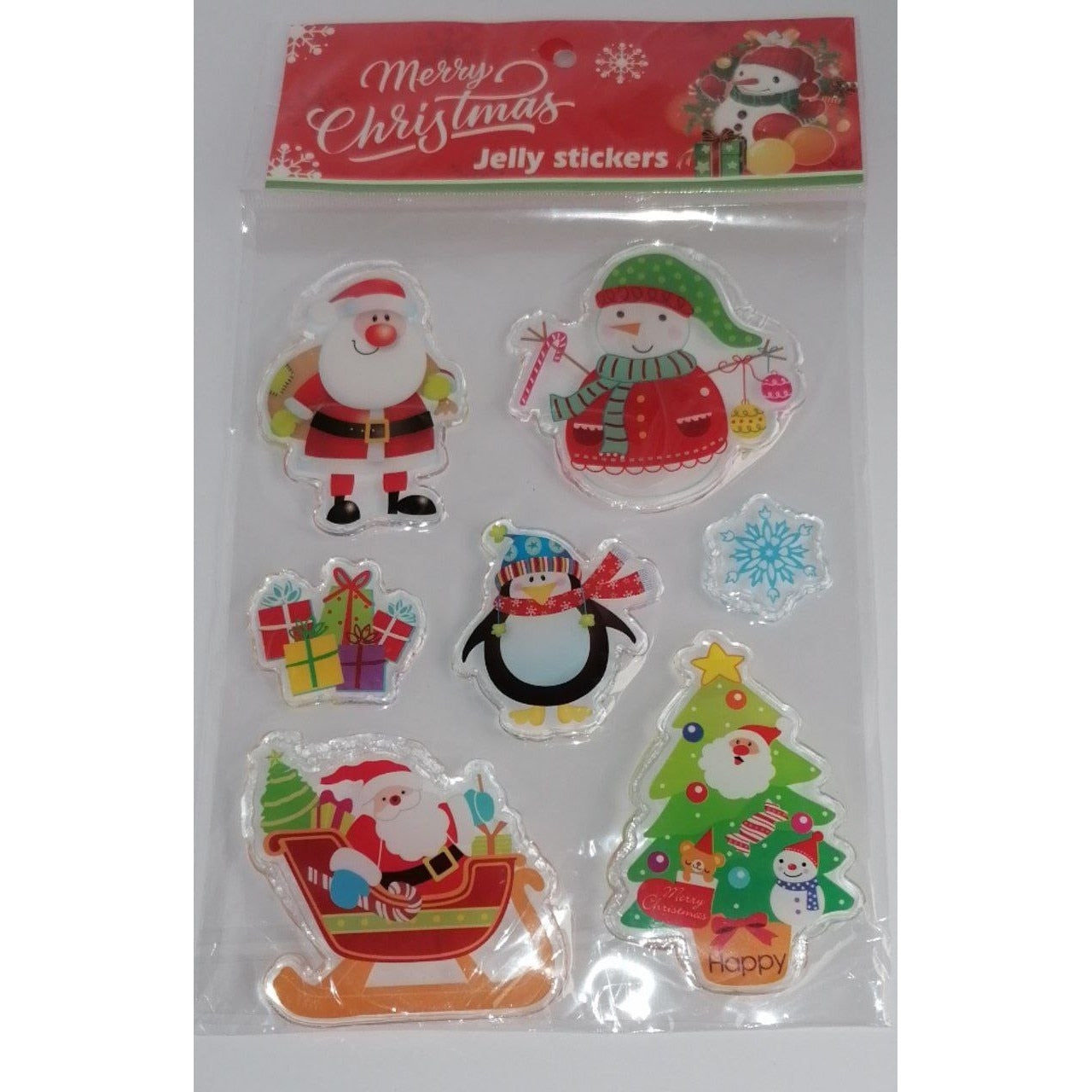Jelly Stickers Christmas decorations set 6 pcs/sticker