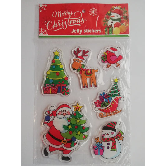 Jelly Stickers Christmas decorations set 6 pcs/sticker