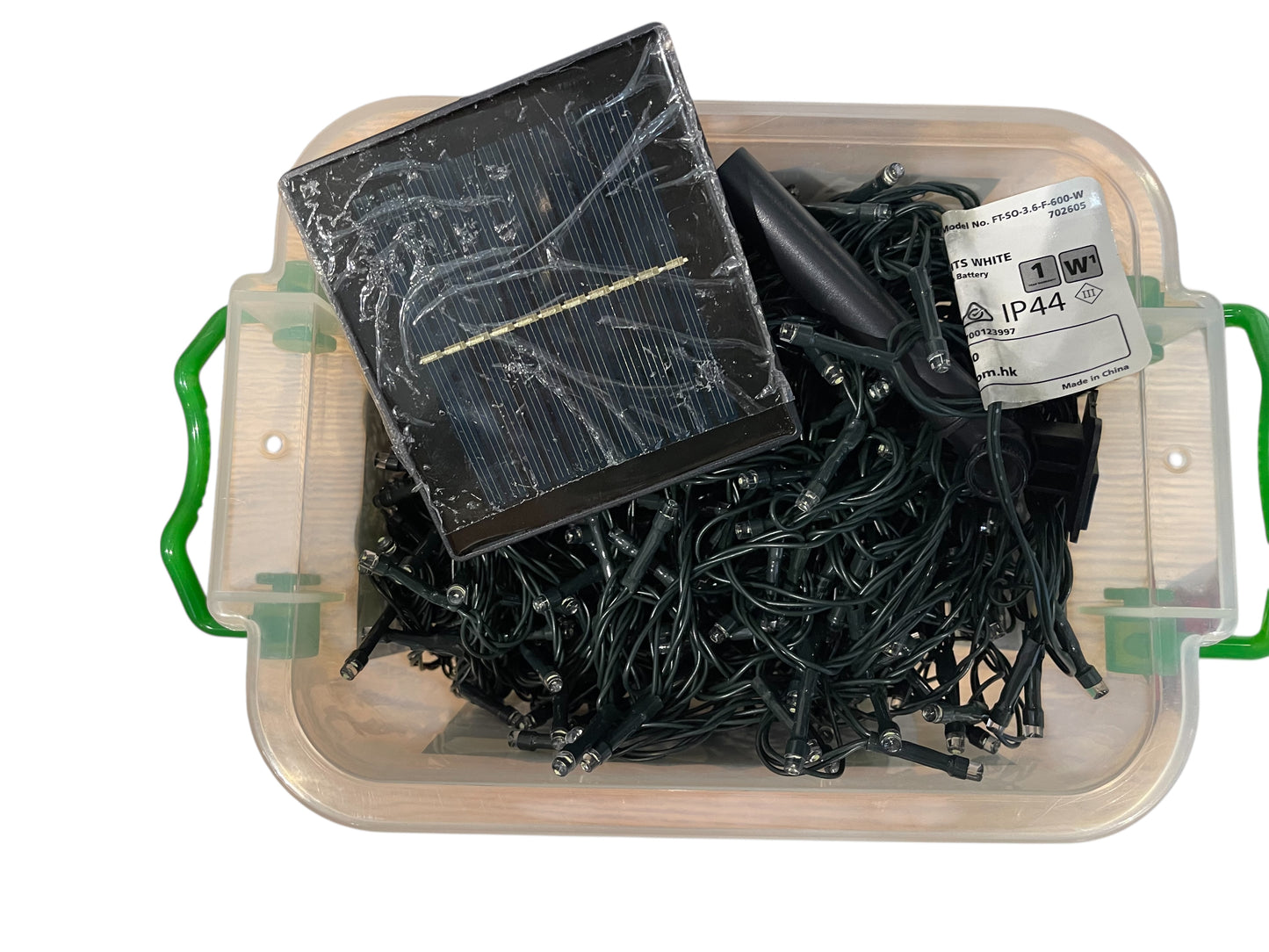 Solar LED Christmas Fairy Lights White - 600 Pack