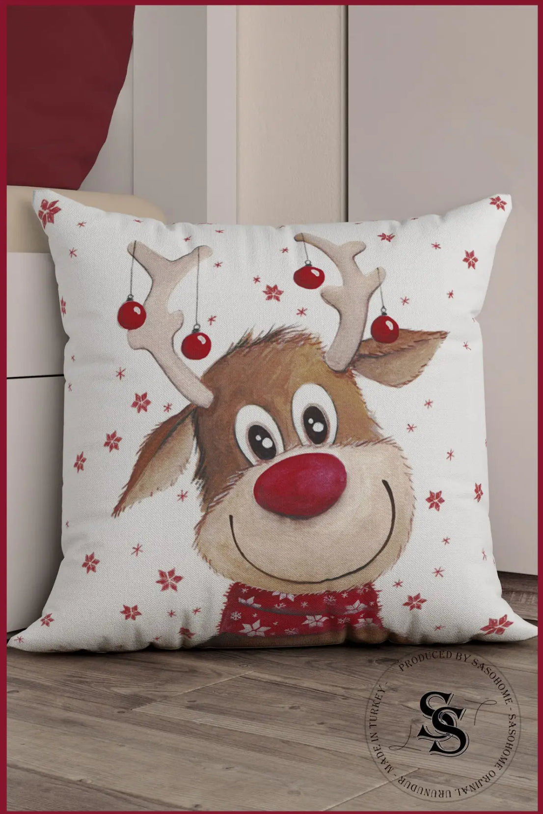 1Pcs Christmas Themed Velvet Cushion Cover Decorative Sofa Home Cars Throw Decor Pillowcover